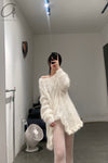 SWAYING/KNIT Flared Pants SW212XZ48 White PS26